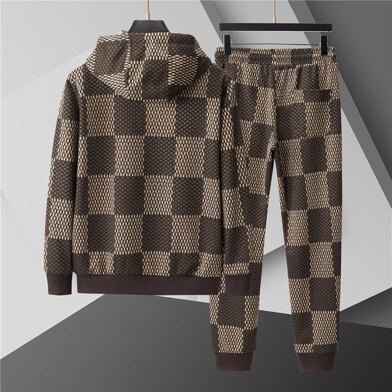 LVC025 New men's spring and autumn thin style outerwear+long pants pure cotton casual suit clothing