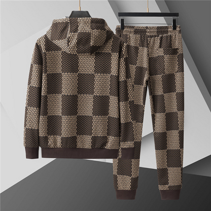 LVC025 New men's spring and autumn thin style outerwear+long pants pure cotton casual suit clothing