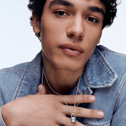 X706   Men's and women's titanium steel necklace lock jewelry