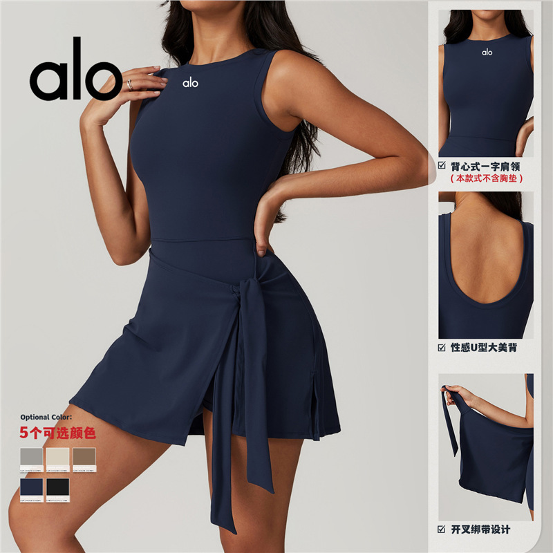 PALC26   Women's summer one-piece yoga suit, professional sports and fitness suit, tennis skirt dress, Pilates clothing