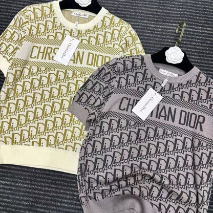 DIC30 New women's summer T-shirt knitted ice silk fabric clothes