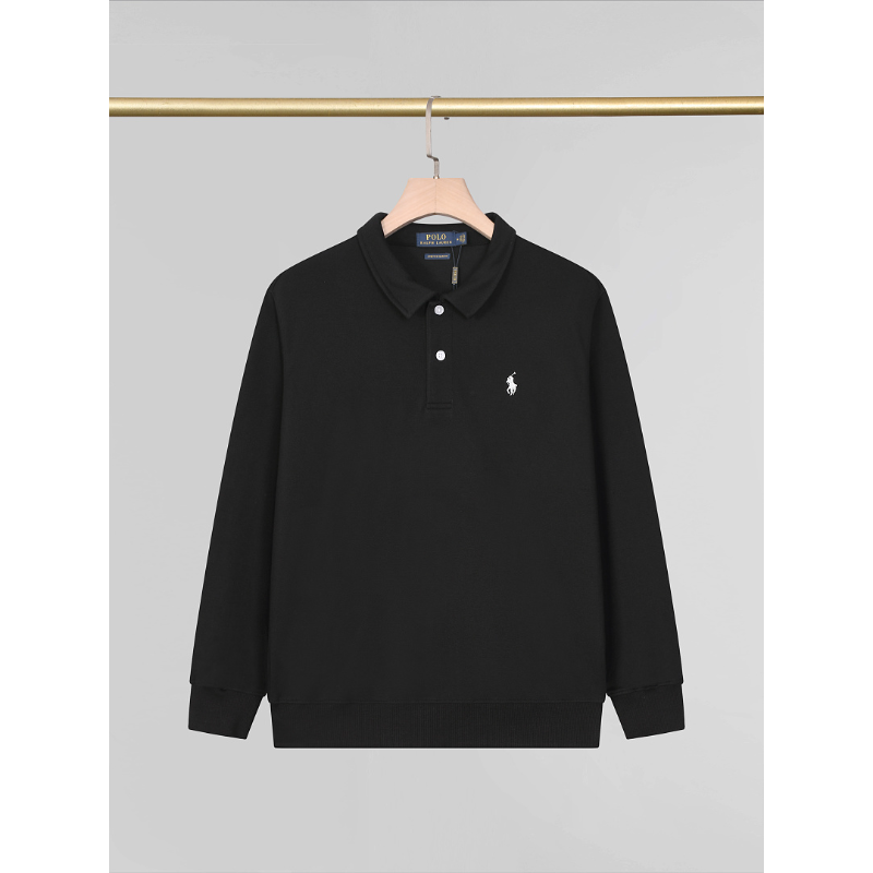 LFC22 New men's and women's spring and autumn pure cotton hoodie polo collar top clothing