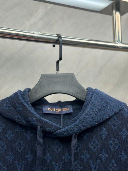 110354  New men's and women's jacquard holiday patchwork hooded jacket clothes