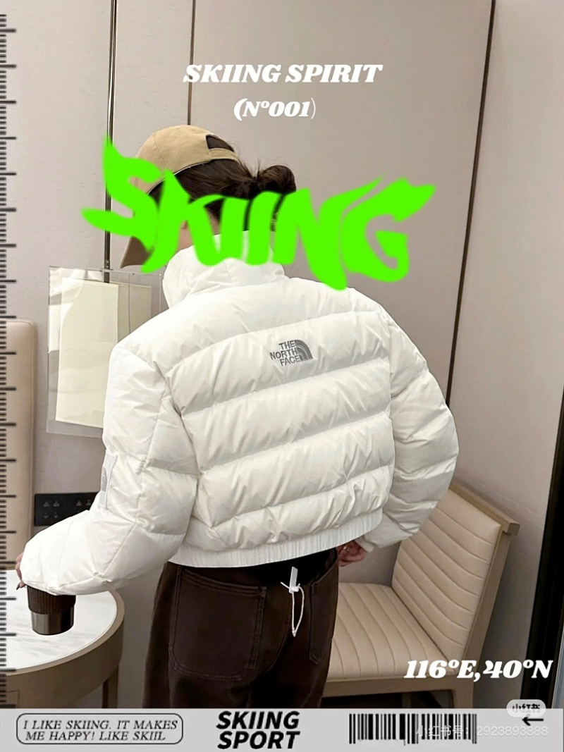 106175  Women's North Short Splicing Down Jacket Clothes