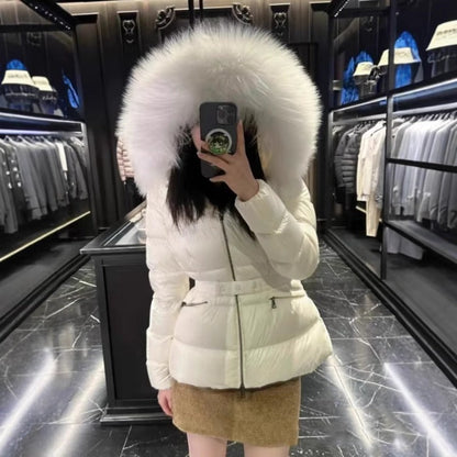 MKC99 High version 2024 autumn/winter new Boedic series fur collar short hooded down jacket women's down jacket