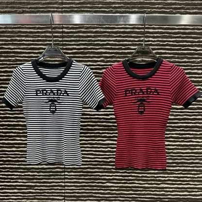 PRC80 New women's summer T-shirt knitted ice silk fabric clothes