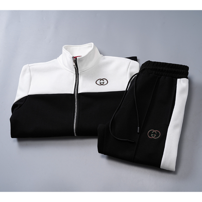 GUC400  New men's autumn and winter long sleeved suit top+pants clothing
