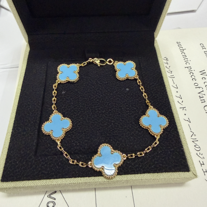 VAB38 Classic Four Leaf Clover High Quality Shell Bracelet Jewelry 1:1