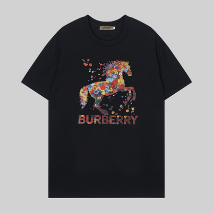 BUC036 New Year of the Horse Men's and Women's Summer Pure Cotton Top T-shirt Clothing