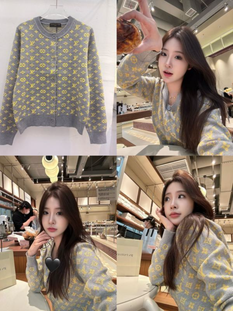 LVC034  New high-quality women's autumn and winter wool sweater cardigan clothing