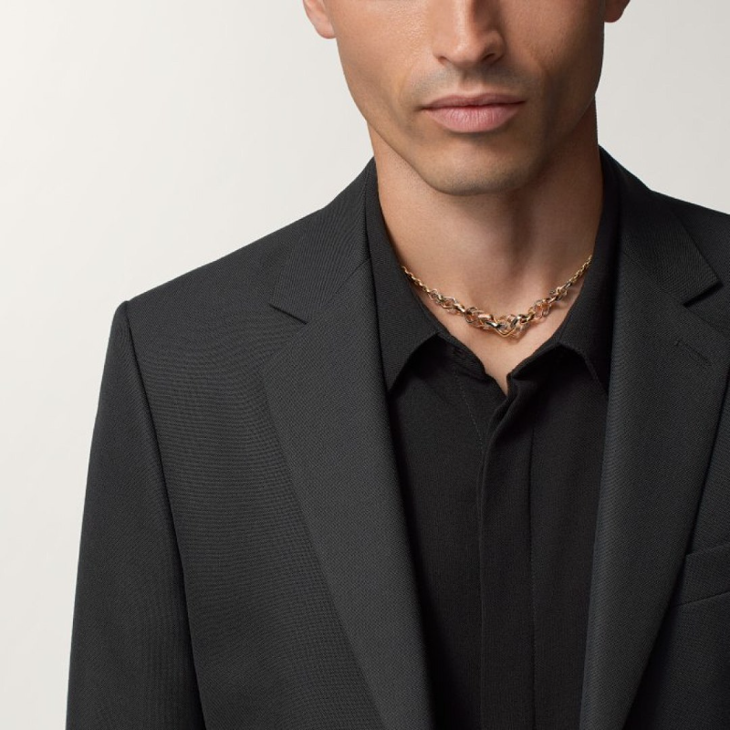 X734   Men's and women's titanium steel necklace jewelry