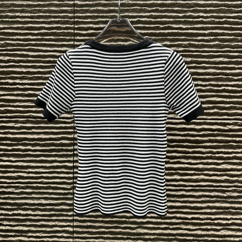 PRC80 New women's summer T-shirt knitted ice silk fabric clothes