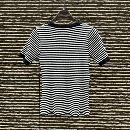 PRC80 New women's summer T-shirt knitted ice silk fabric clothes