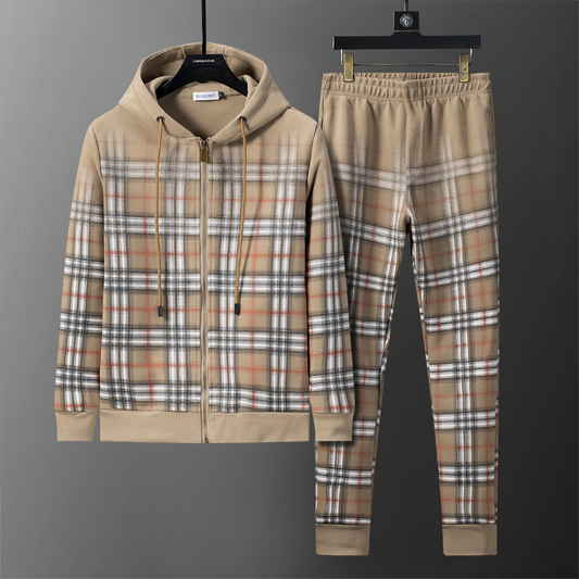 BUC202  New men's autumn and winter long sleeved suit top+pants clothing