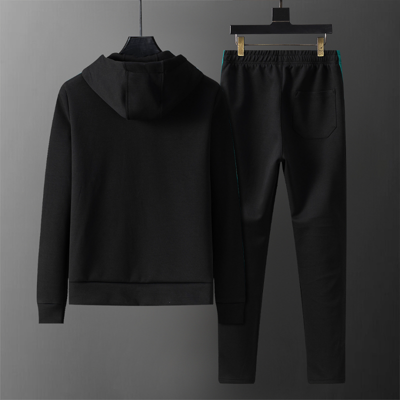 GUC201   New men's autumn and winter long sleeved suit top+pants clothing