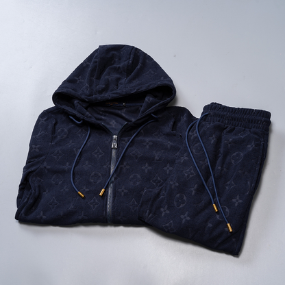 LVC300 New men's autumn and winter long sleeved suit top+pants clothing