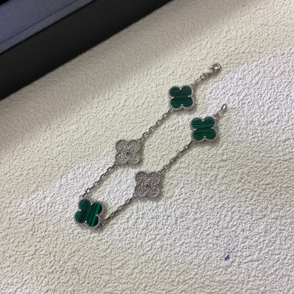 VAB52  Women's five flower hot stamping peacock green bracelet jewelry