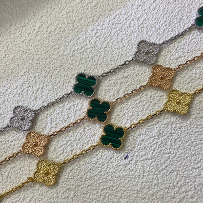 VAB52  Women's five flower hot stamping peacock green bracelet jewelry