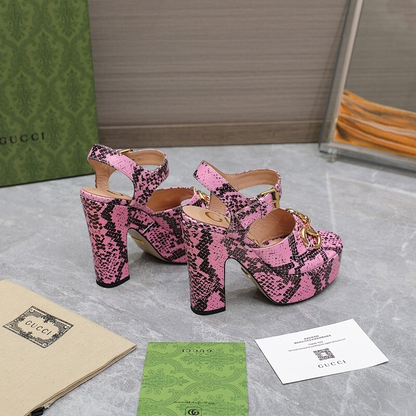 JHGS15 Slipper 12CM Heel Size 35-42 Lether Shoes with box