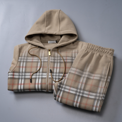 BUC202  New men's autumn and winter long sleeved suit top+pants clothing