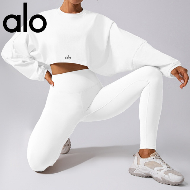 PALC25 Women’s sports sweatshirt, drop‑shoulder sleeves, loose long‑sleeve top clother