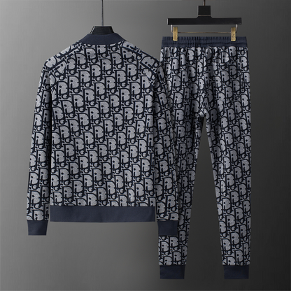 DIC132 New men's autumn and winter long sleeved suit top+pants clothing