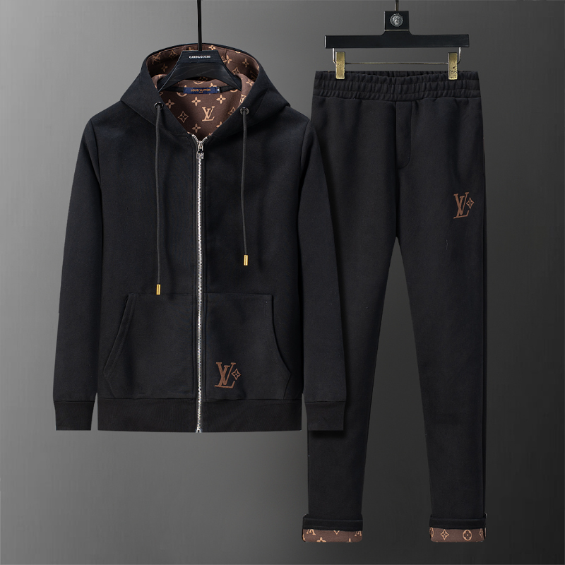 LVC404 New men's autumn and winter long sleeved suit top+pants clothing