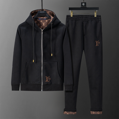 LVC404 New men's autumn and winter long sleeved suit top+pants clothing