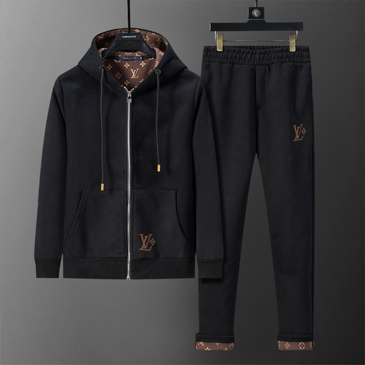 LVC404 New men's autumn and winter long sleeved suit top+pants clothing