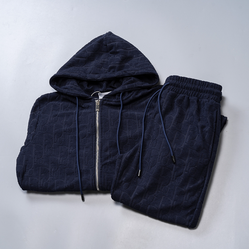 DIC130 New men's autumn and winter long sleeved suit top+pants clothing