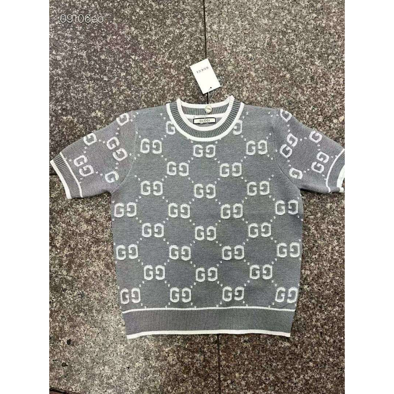 GUC14 New women's summer T-shirt knitted ice silk fabric clothes