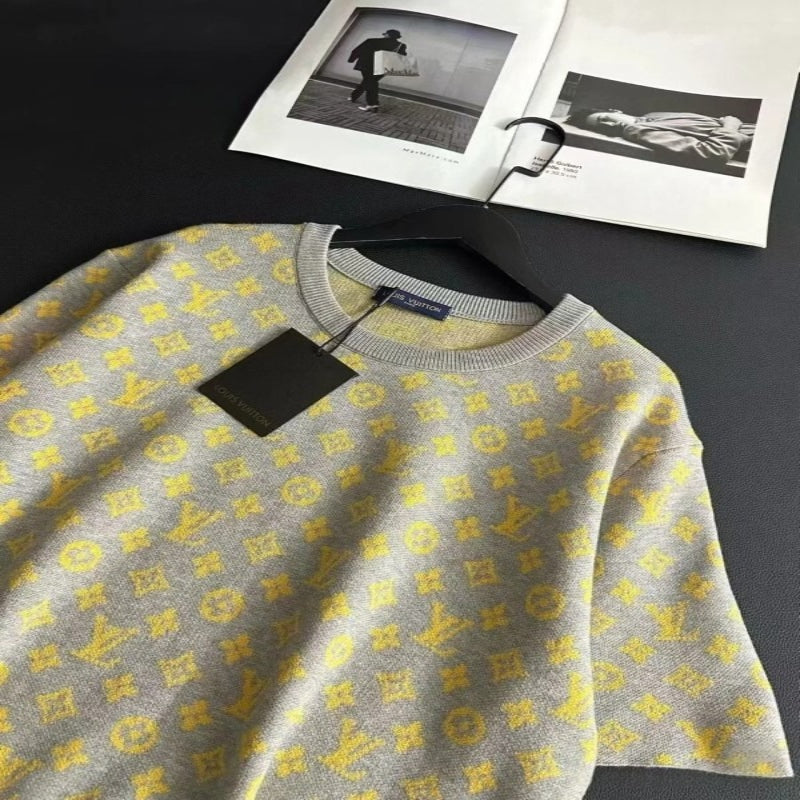 LVC035 New high-quality autumn and winter men's and women's short sleeved woolen sweater clothing