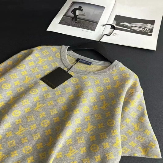 LVC035 New high-quality autumn and winter men's and women's short sleeved woolen sweater clothing