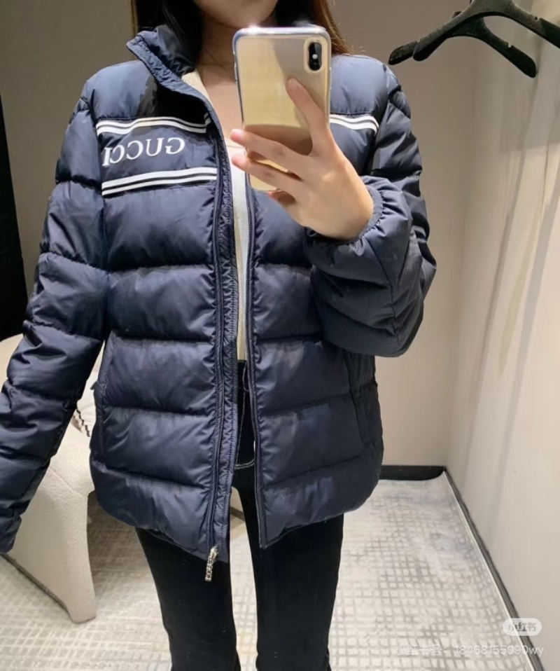 109830  New striped glossy down jacket Top quliaty 1:1 clothing