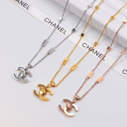 CHN11 Necklace 316L steel plating gold gift silver/Gold/rose necklaces Jewelry