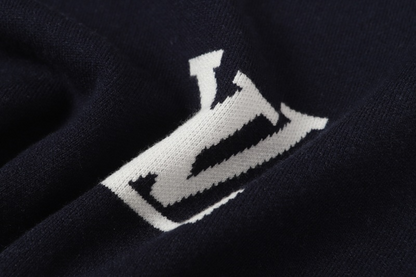 LVC031 New men's and women's autumn and winter cross towel embroidered pattern round neck wool knitted sweater clothing