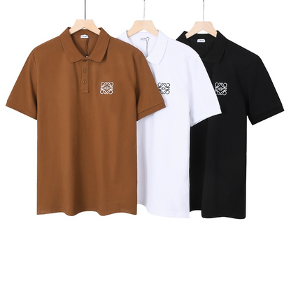 LOC34 New men's summer short sleeved polo collar clothing
