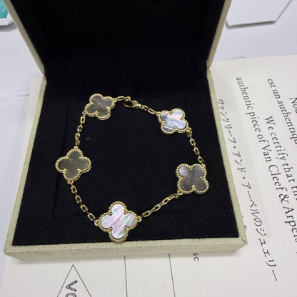 VAB38 Classic Four Leaf Clover High Quality Shell Bracelet Jewelry 1:1