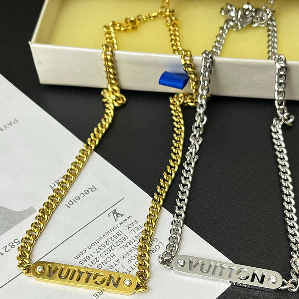 X633    Men's and women's titanium steel necklace jewelry