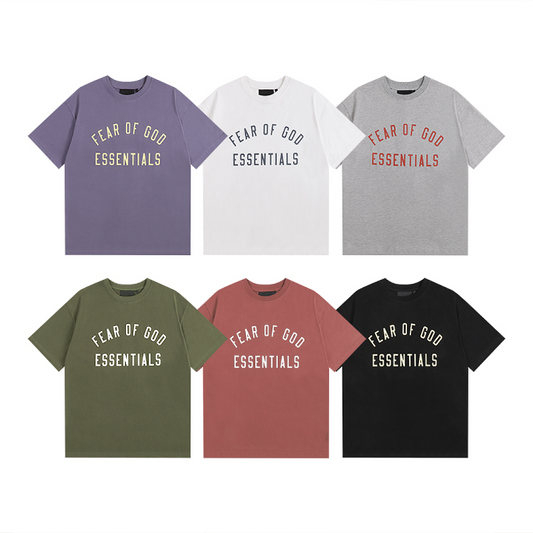 FGC12 New men's and women's summer short sleeved T-shirt double yarn cotton top clothing