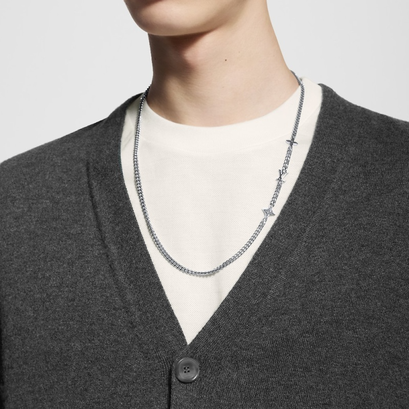 X713  Men's and women's titanium steel necklace and bracelet set jewelry