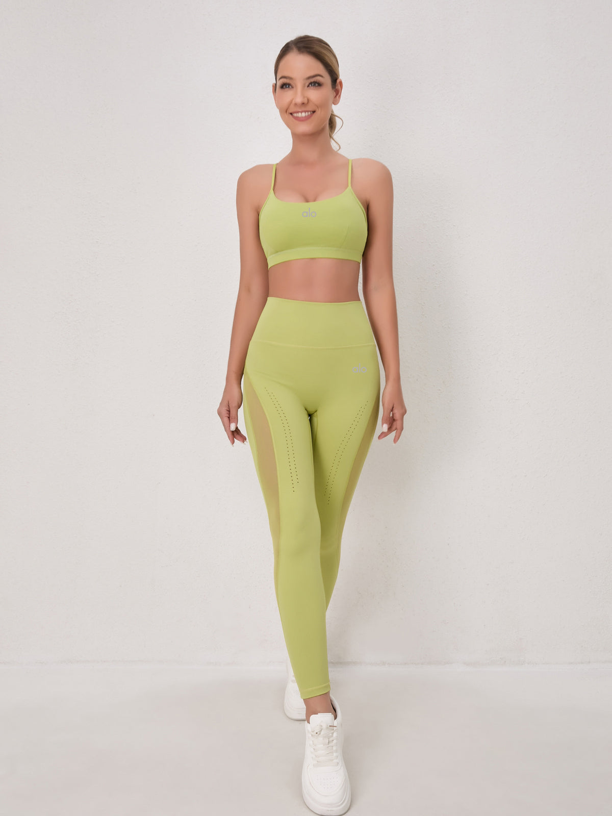 zalo3111   Women's Spring and Autumn Breathable Mesh Yoga Pants, High Waist Tight Waist, Sports yoga set Clothing