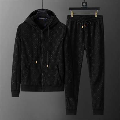 LVC300 New men's autumn and winter long sleeved suit top+pants clothing