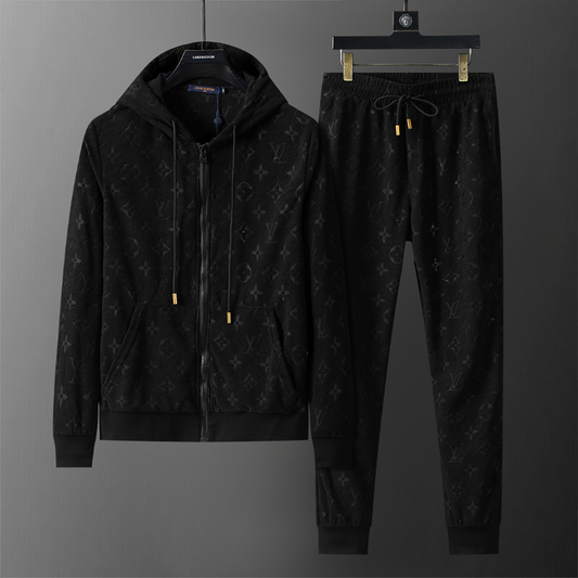 LVC300 New men's autumn and winter long sleeved suit top+pants clothing