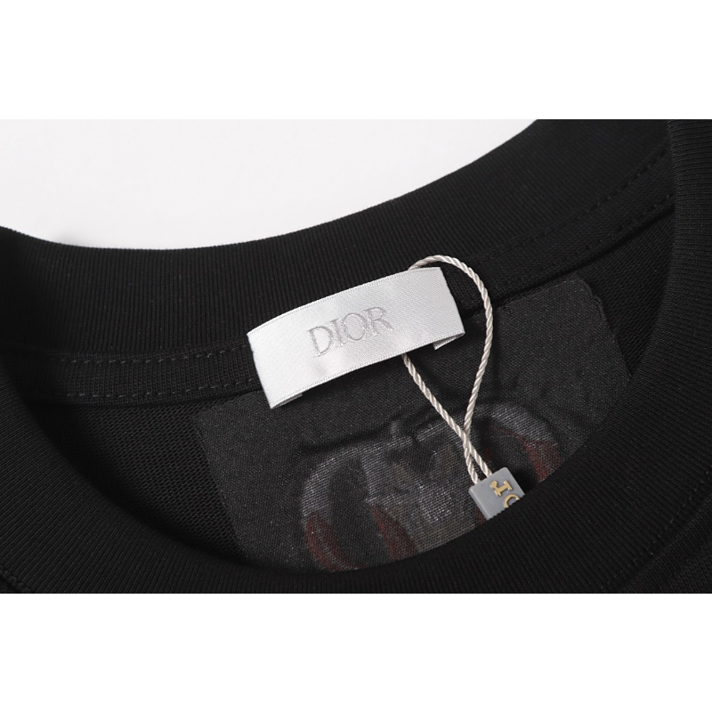 DIC23 New Men's and Women's Summer Short sleeved Cotton T-shirt Embroidered Craft Clothing