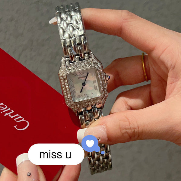 CW81 Women's Double-row Diamond Watch 27*37mm