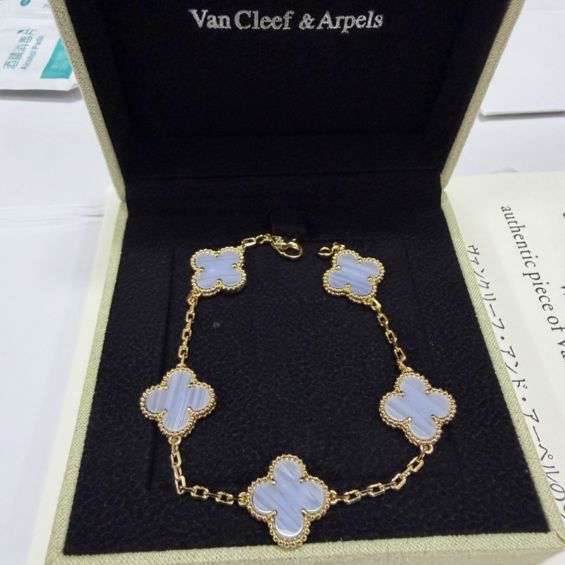 VAB38 Classic Four Leaf Clover High Quality Shell Bracelet Jewelry 1:1