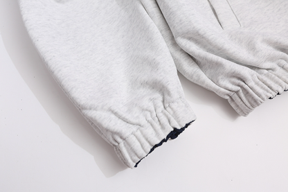 BAC105 New men's and women's autumn and winter double-sided hooded jackets, knitted hoodies, flower gray front and back assault jackets, windproof jackets, clothing