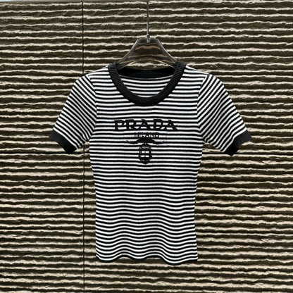 PRC80 New women's summer T-shirt knitted ice silk fabric clothes