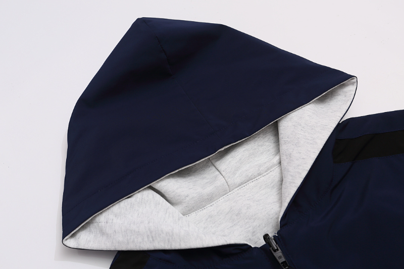 BAC105 New men's and women's autumn and winter double-sided hooded jackets, knitted hoodies, flower gray front and back assault jackets, windproof jackets, clothing